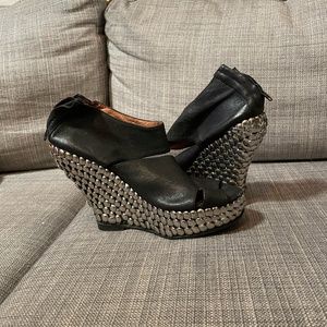 Jeffrey Campbell Tick Thumbtack Studded Wedge Platforms